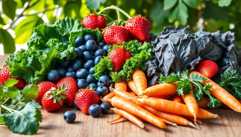 Antioxidant-rich fruits and vegetables